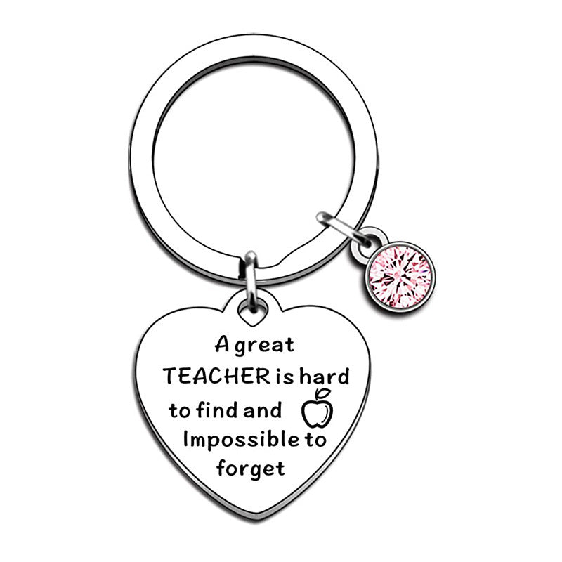 Wholesale Valentine's Day Bee Drop Oil Apple Stainless Steel Keychain